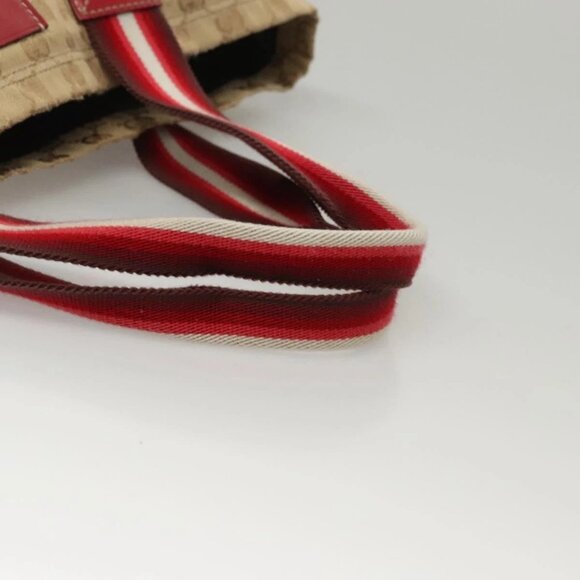 GUCCI GG Canvas Sherry Line Tote Bag Beige Red 189669 Auth BA1983 - Picture 8 of 16